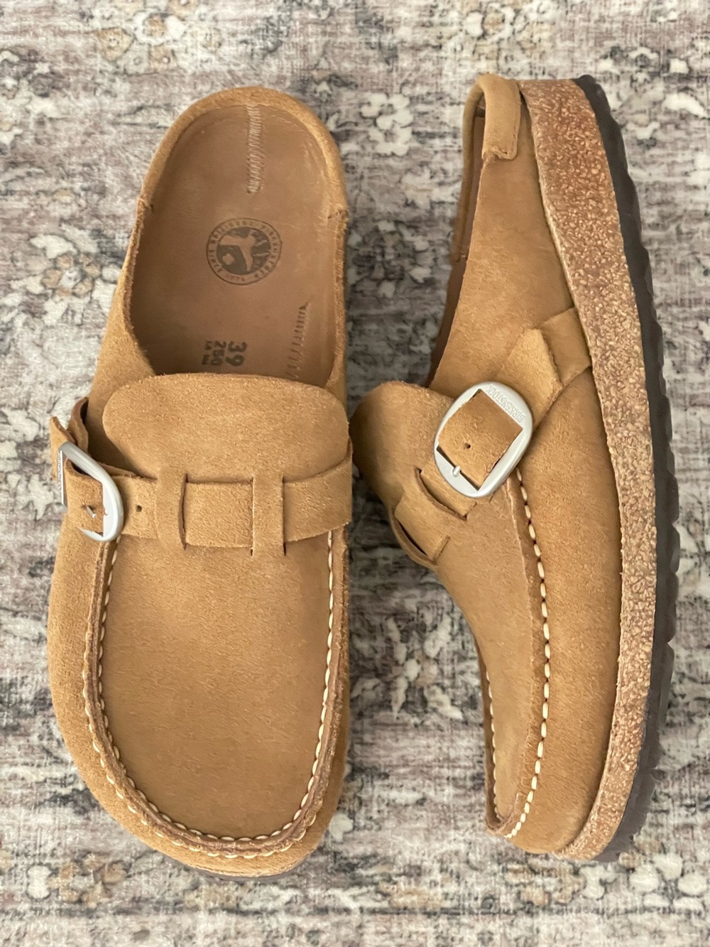 Birkenstock Buckley Slip On Clog Tea Suede 39 Womens Size 8 - Picture 4 of 12